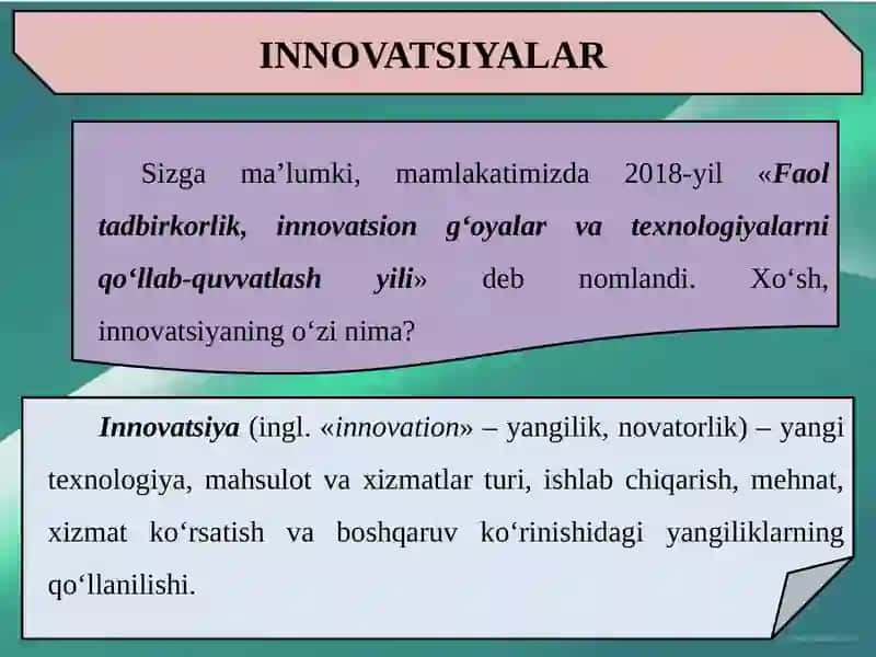 Innovatsion faoliyat | Innovatsiyalar mohiyati va korxona faoliyati 3