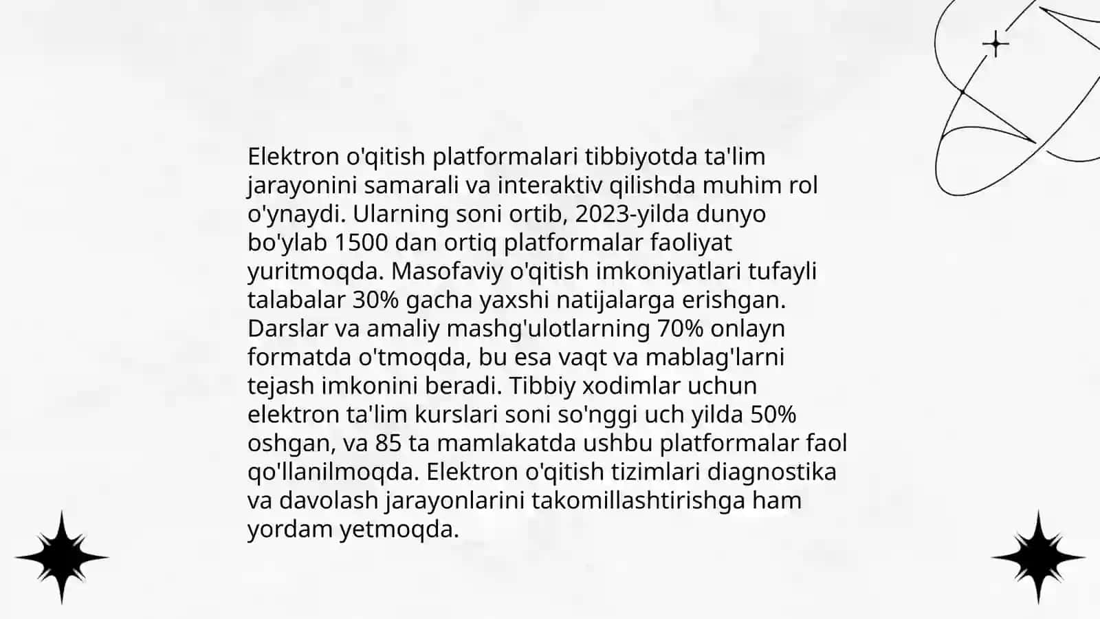 Tibbiyotda elektron va masofaviy o'qitish 3