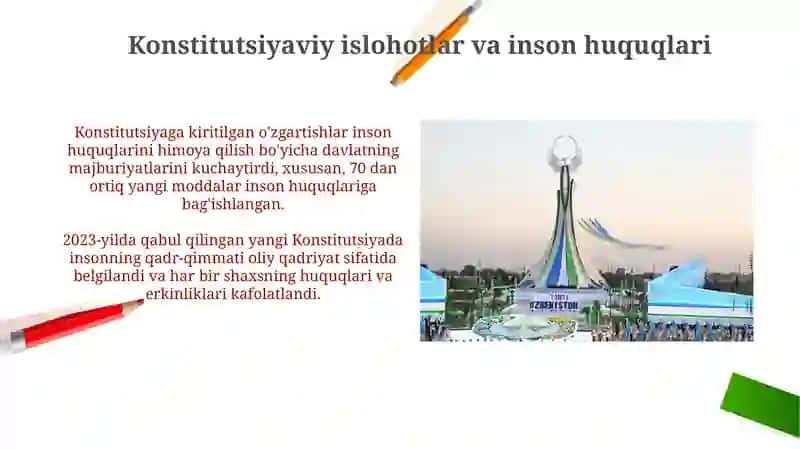 Yangi O‘zbekistonda inson haq-huquqlari va erkinliklari kafolatining yaratilishi 3
