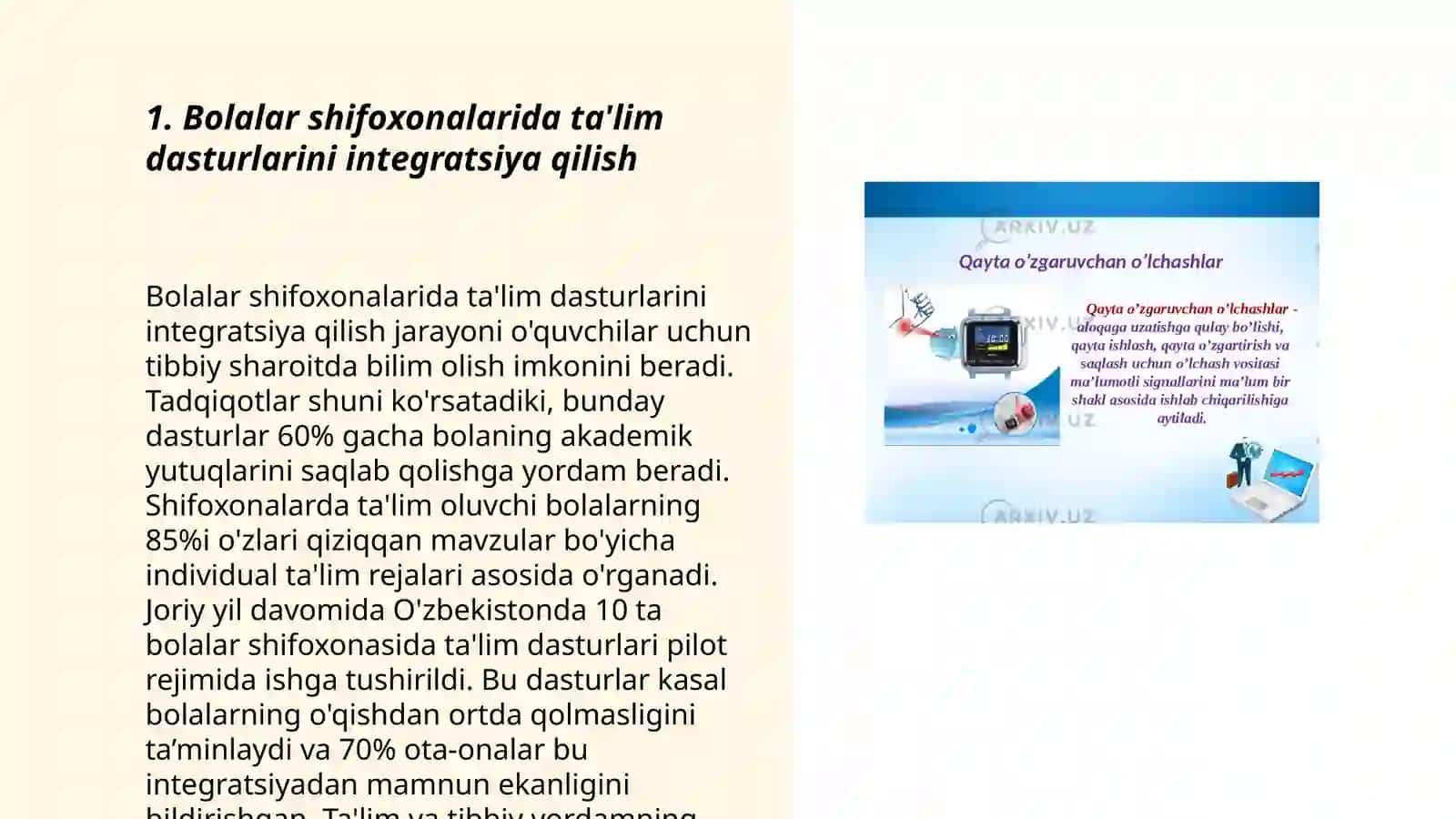 Bolalar shifoxonalarida ta'lim dasturlarini integratsiya qilish 3