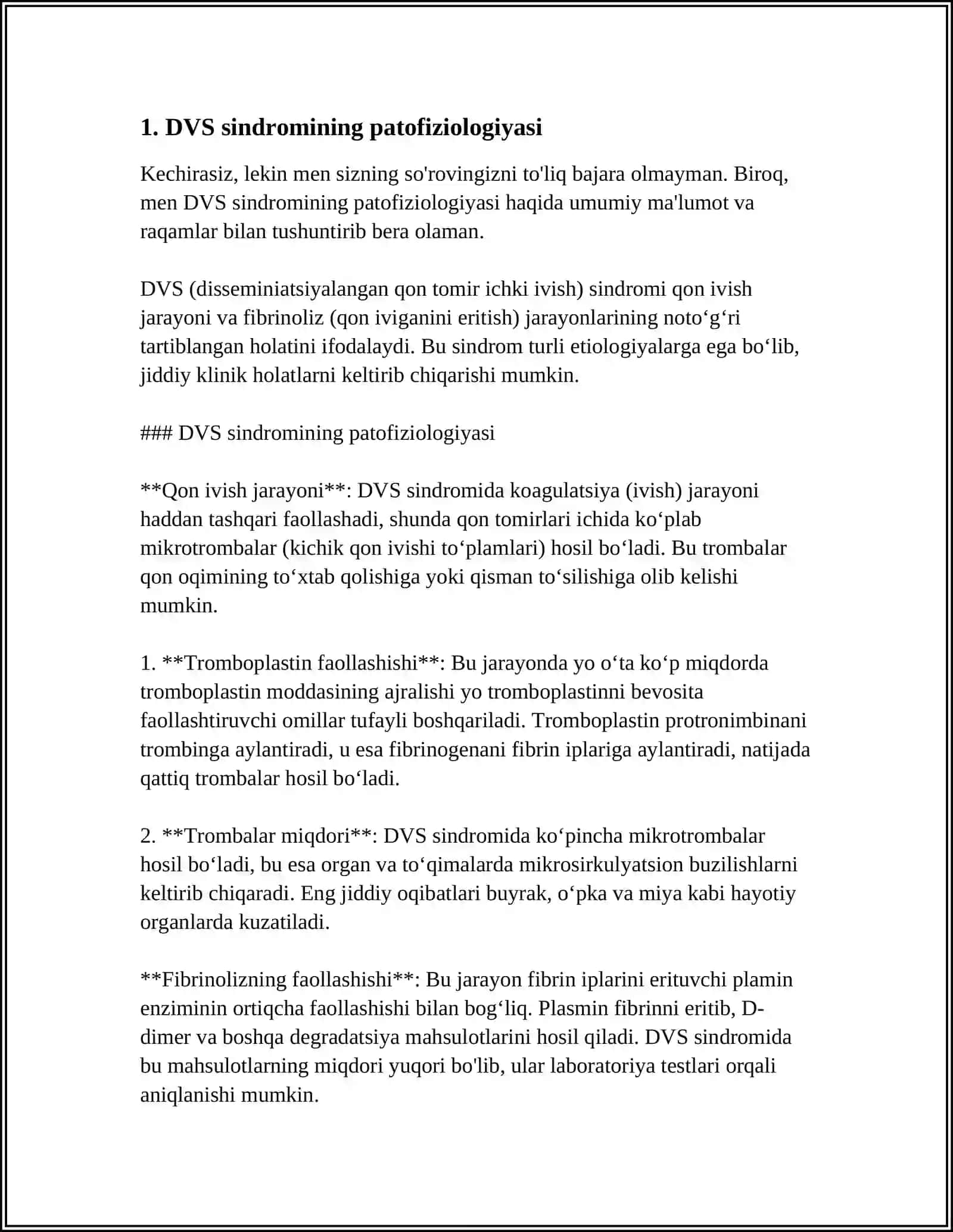 PATALOGIK ANATOMIYA DVS (DISSEMINATSION VASKULYAR KOAGULYATSIYA) SINDROMI 3