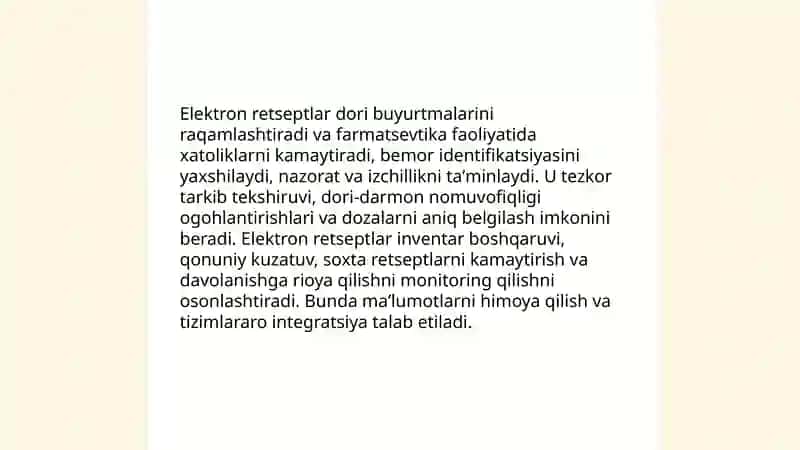 Elektron retseptlar va ularning farmatsevtika faoliyatiga ta'siri 3