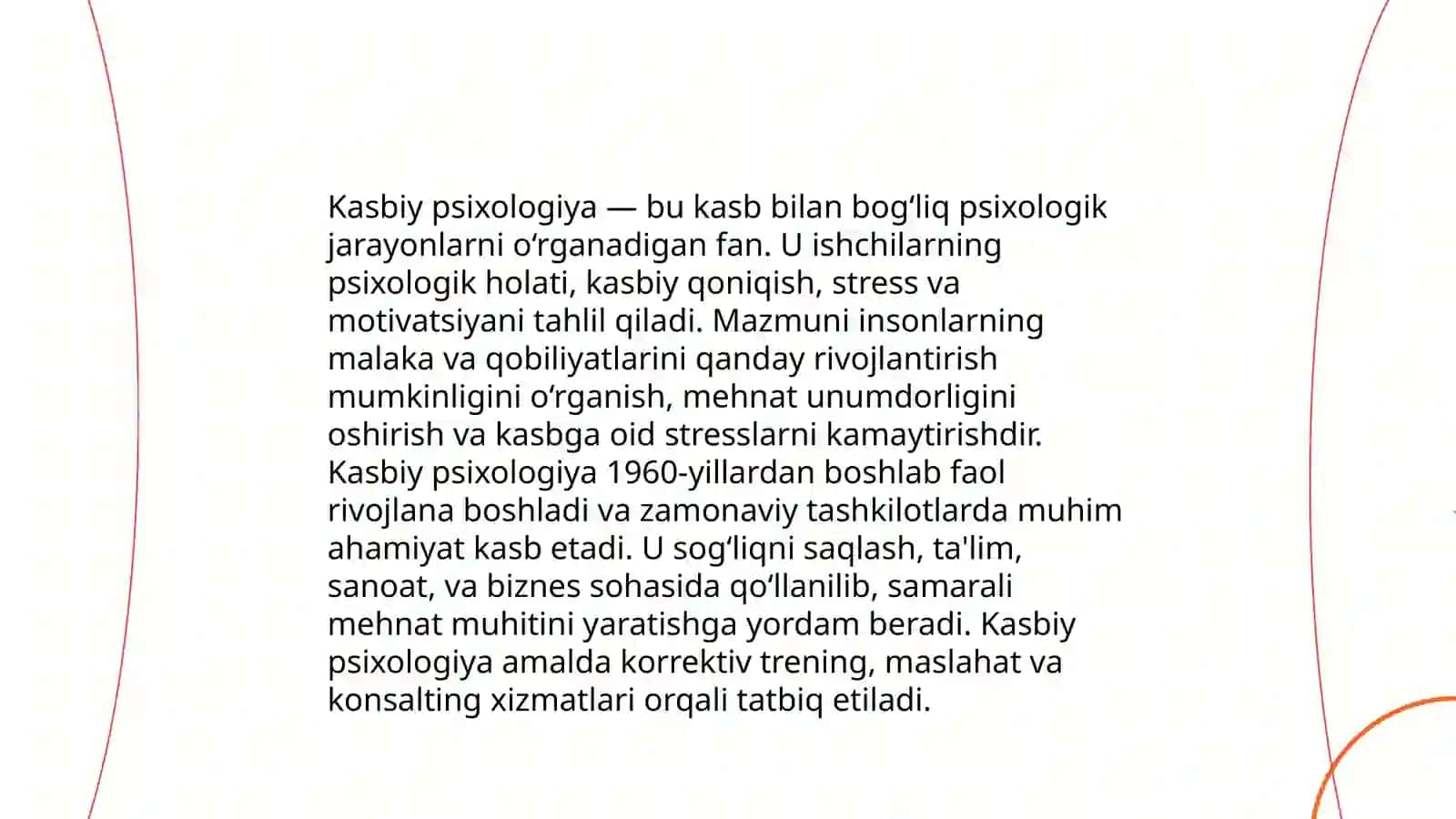 Kasbiy psixologiya fanining predmeti mazmuni maqsadi va vazifalari Abduraximov Orzumurod 3