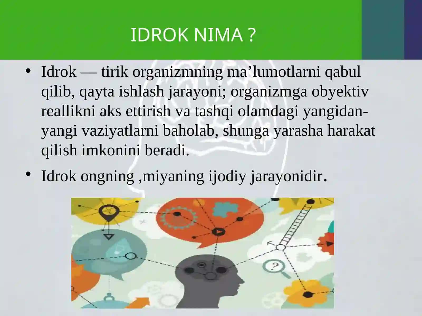 Ranglarni idrok qilish umumiy tasnifi 3