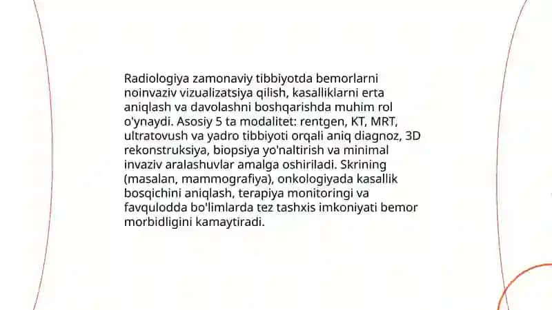 Radiologiya zamonaviy tibbiyotda 3