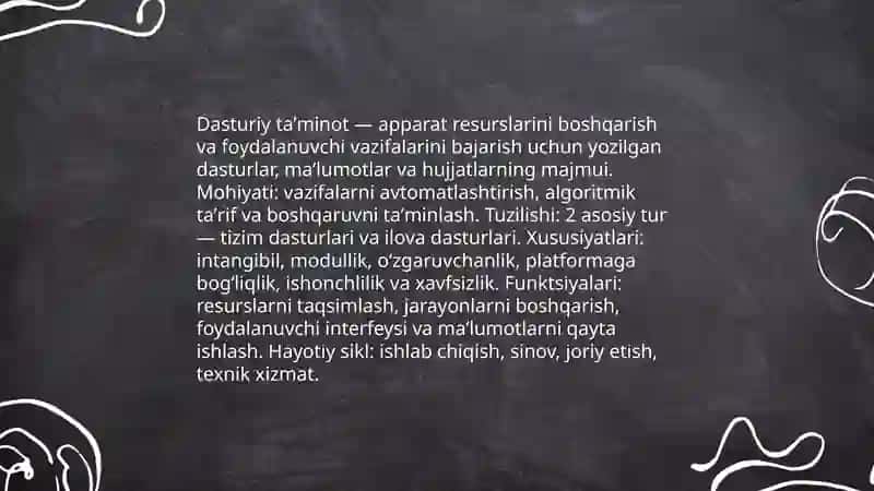 Dasturiy ta'minot tushunchasi 3