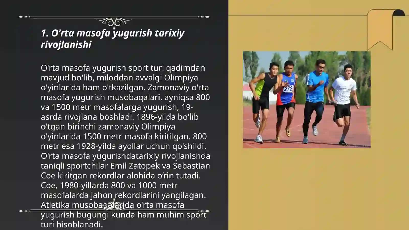 O'rta masofalarda yugurish turlari va ularni texnikasini o'rganish 3