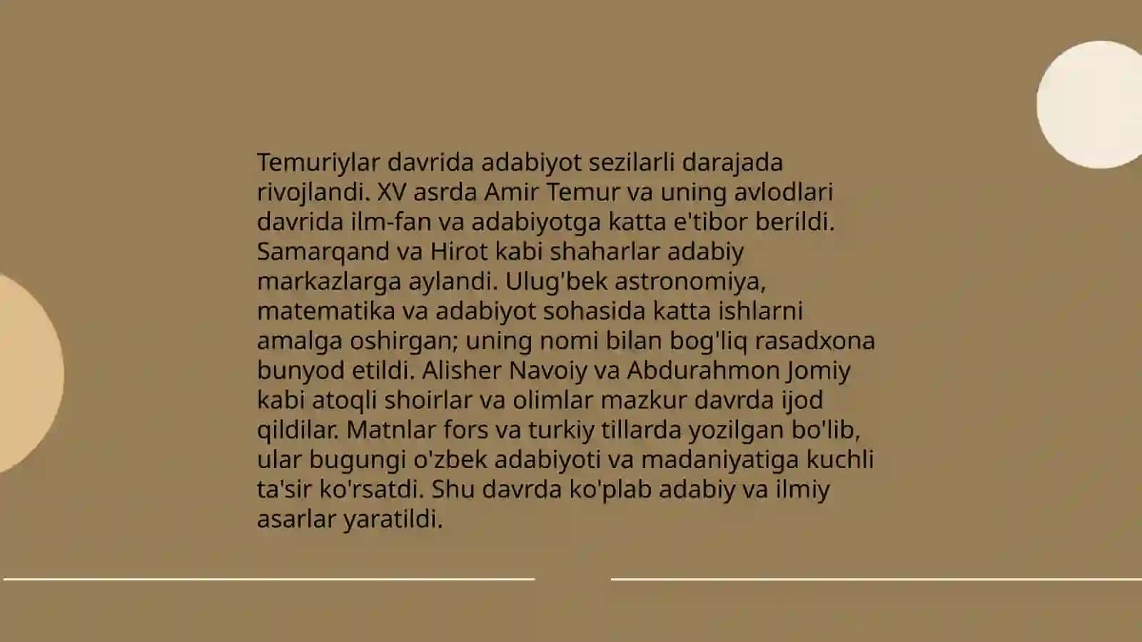 Temuriylar davrida ma’naviy-ma’rifiy yuksalish 3