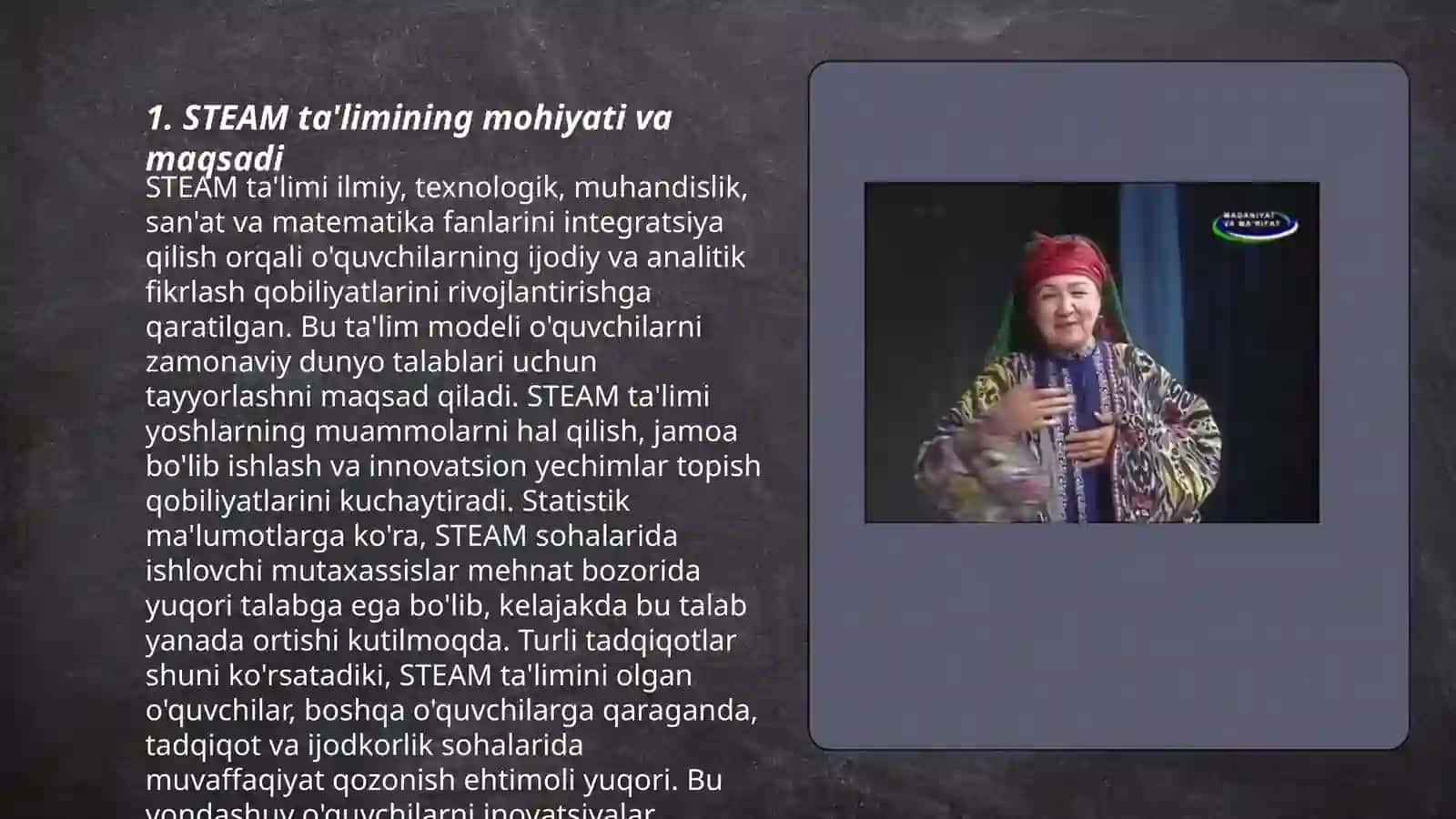 Faol muhitni tashkil etishda STEAM dan foydalanish 3