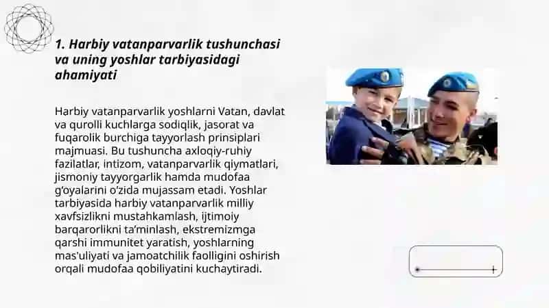 Yoshlarni harbiy vatanparvarlik ruhida tarbiyalashning ahamiyati 3