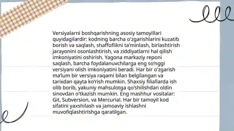 Dasturiy ta’minot versiyalarini boshqarish tizimi 3