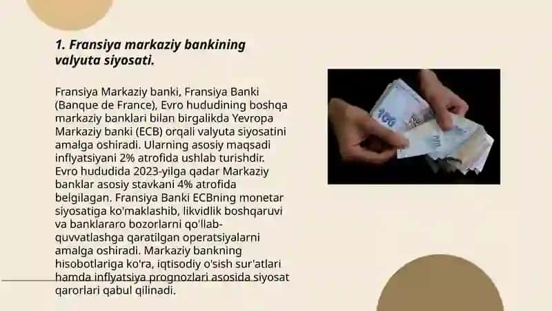 Fransiya markaziy bankining valyuta siyosati 3