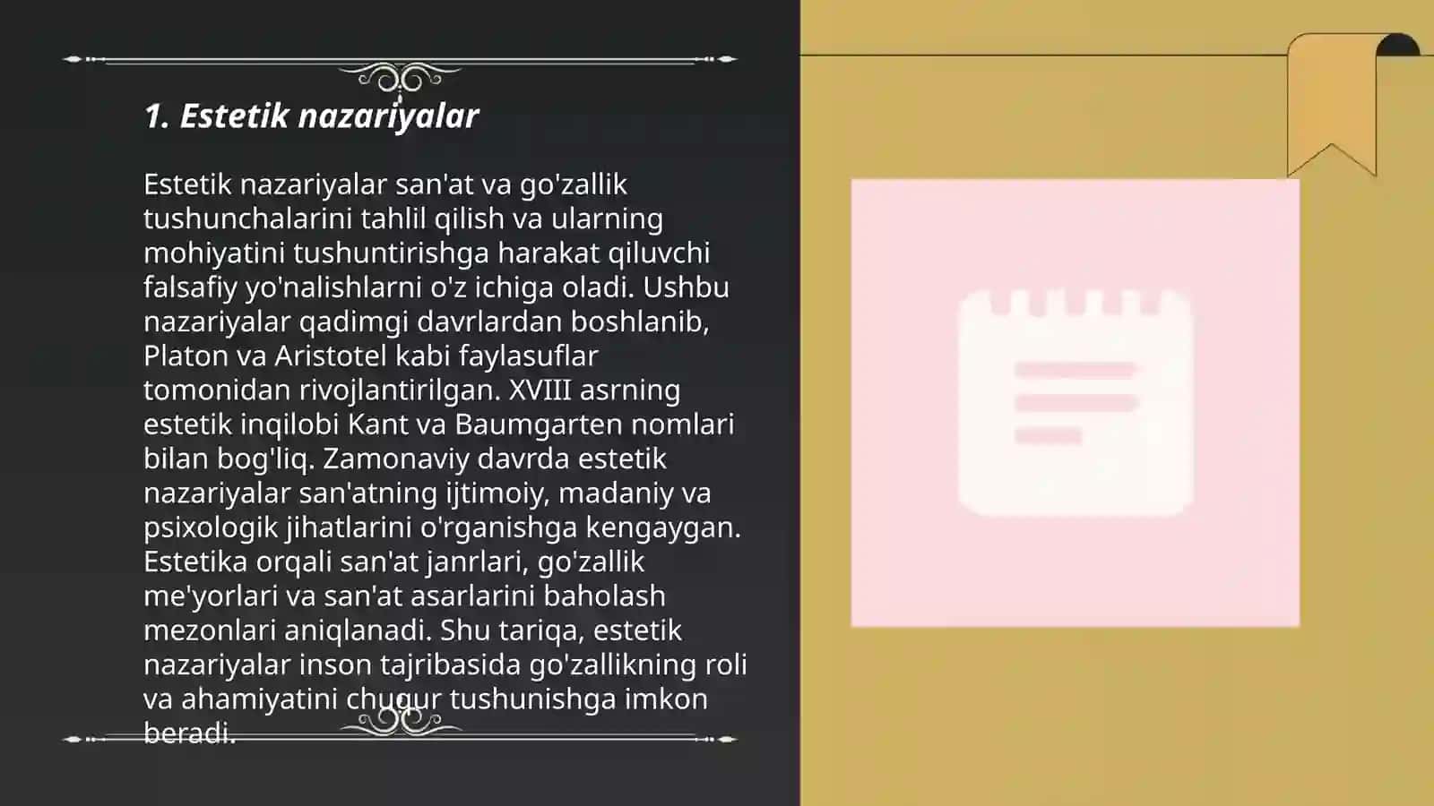 Estetik nazariyalar 3