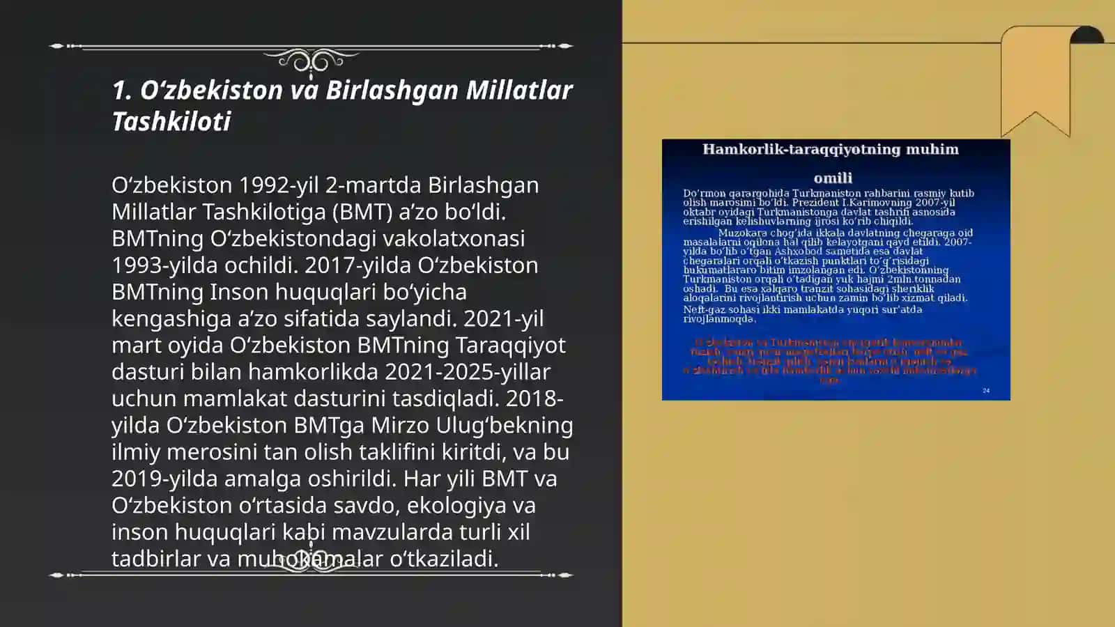OʻzOʻzbekistonning xalqaro tashkilotlar bilan hamkorlik aloqalari 3