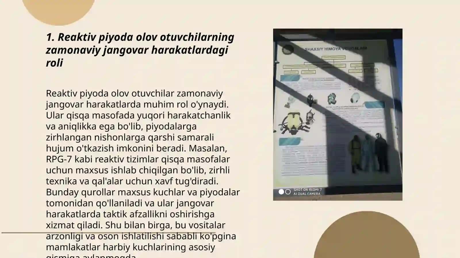 Reaktiv piyoda olov otuvchi boʻlinmalarning vazifasi 3