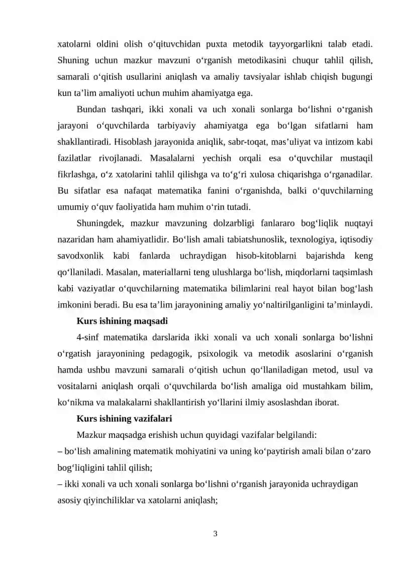 4-sinfda ikki xonali va uch xonali sonlarga bo'lishni o'rganish metodikasi 3
