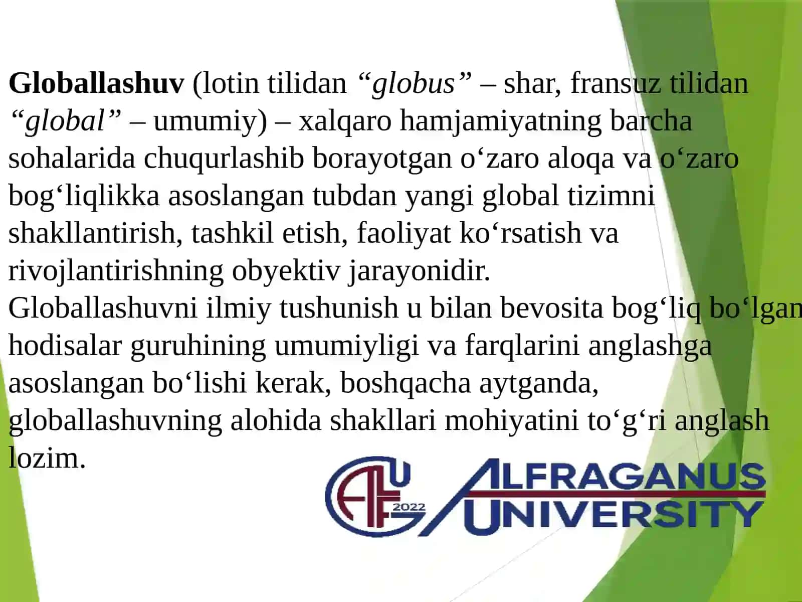 GLOBAL IQTISODIY RIVOJLANISH FANINING PREDMETI VA VAZIFALARI 3