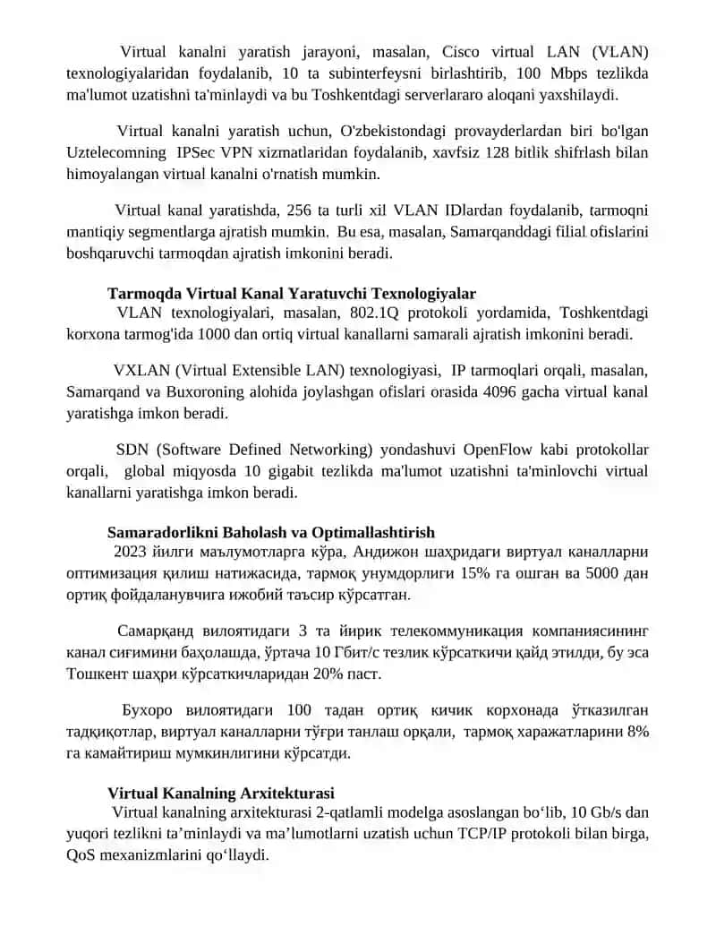 Tarmoqda virtual kanalni yaratish 3