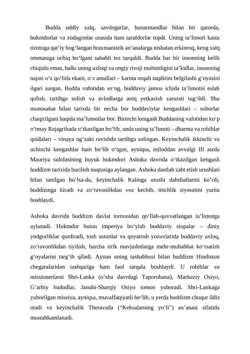 Buddizm dini tarixi va asosiy gʻoyalari 3