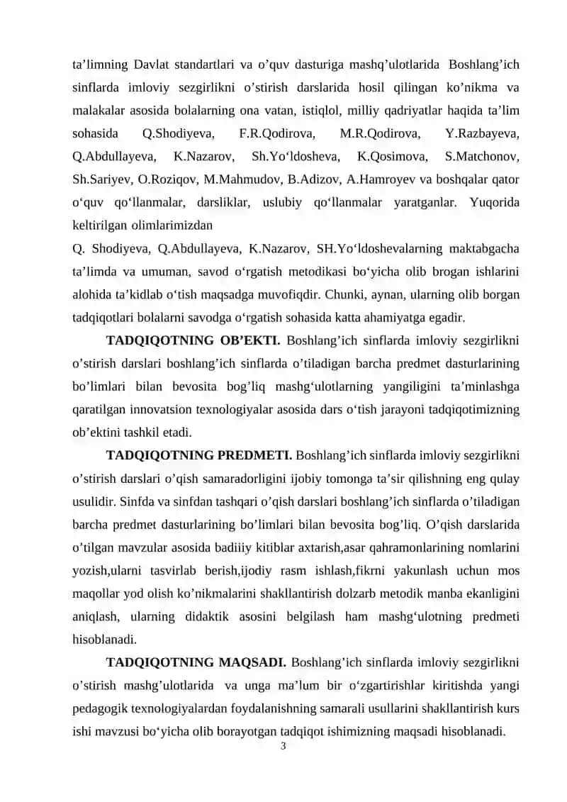 BOSHLANG'ICH TA'LIMDA ONA TILI O'QITISHNING MILLIY O'QUY DASTURI 3