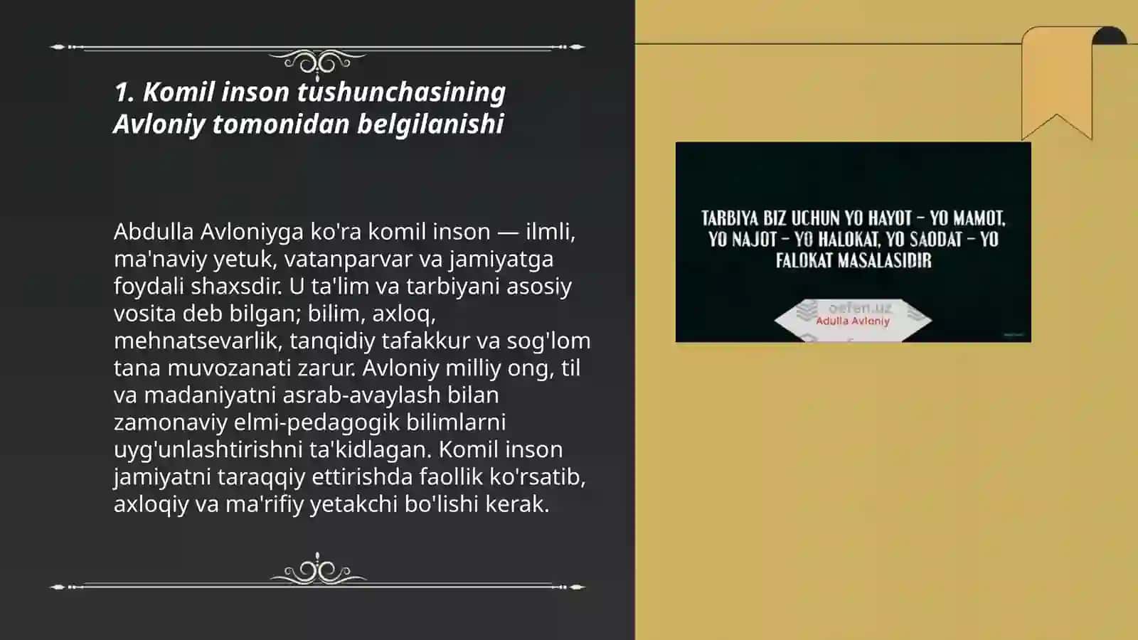 Abdulla Avloniyning komil inson haqidagi qarashlari 3