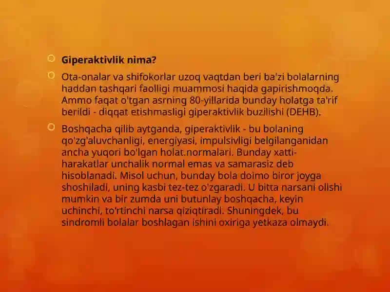 Giperaktivlik 3
