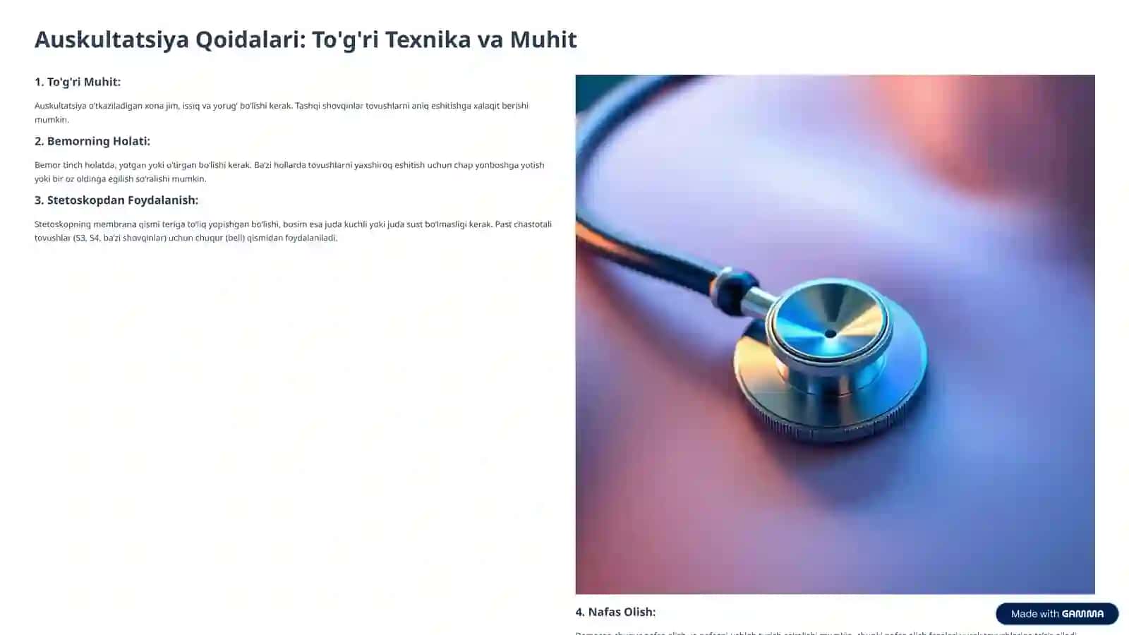Yurak auskultatsiyasi: Tushuncha va Ahamiyati 3