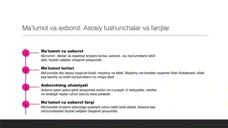 Maʼlumotlar va axborot 3