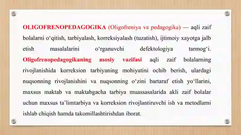 Oligofrenopedagogning ish sifati 3