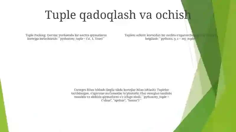 Kortejlar Bilan Ishlash 3