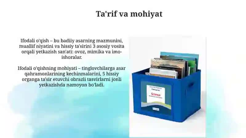 Ifodali o’qish fanining maqsad va vazifalari 3