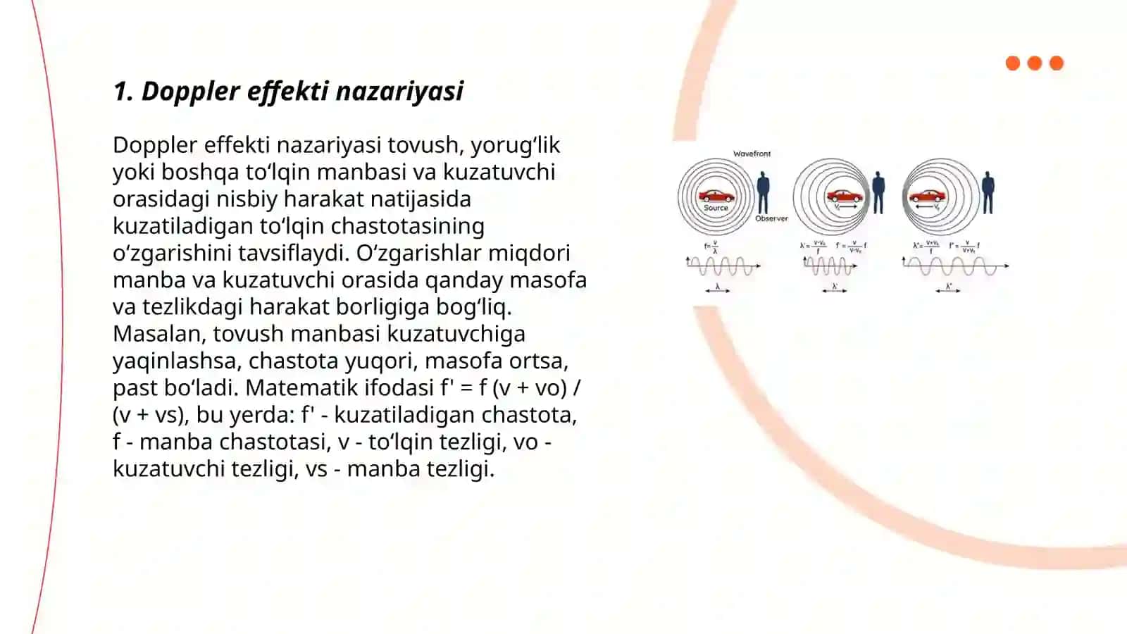 Doppler effekti. Qon oqimi tezligini aniqlash 3