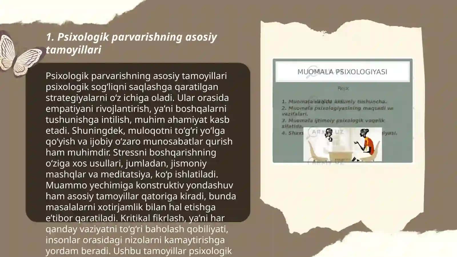 Psixologik parvarishning roli va yordam ko'rsatish tamoyillari 3