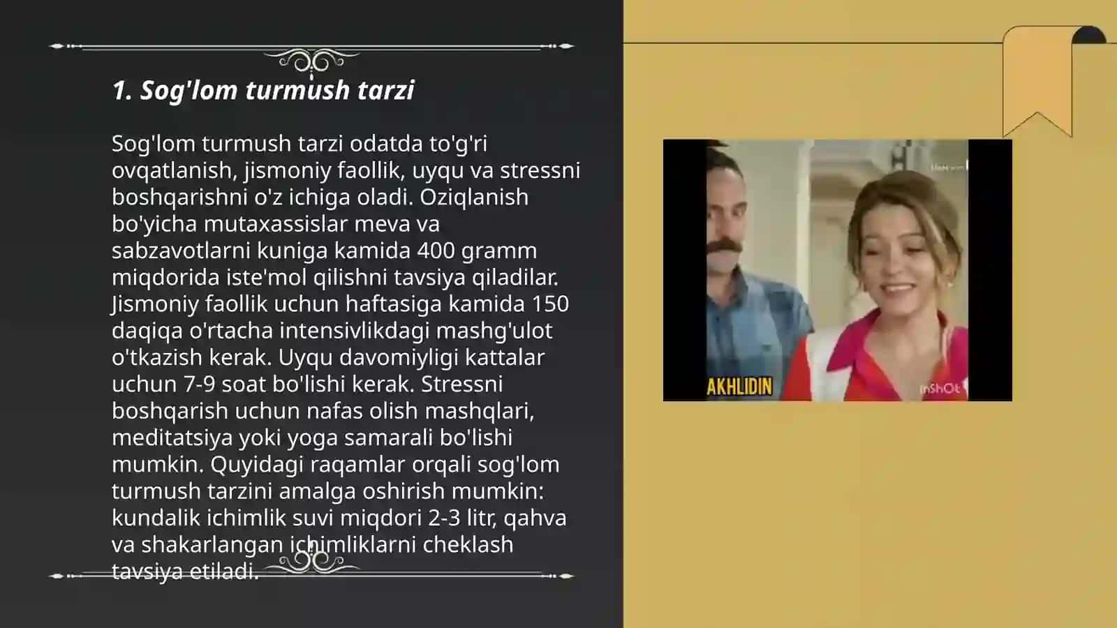 Sog'lom turmush tarzi 3