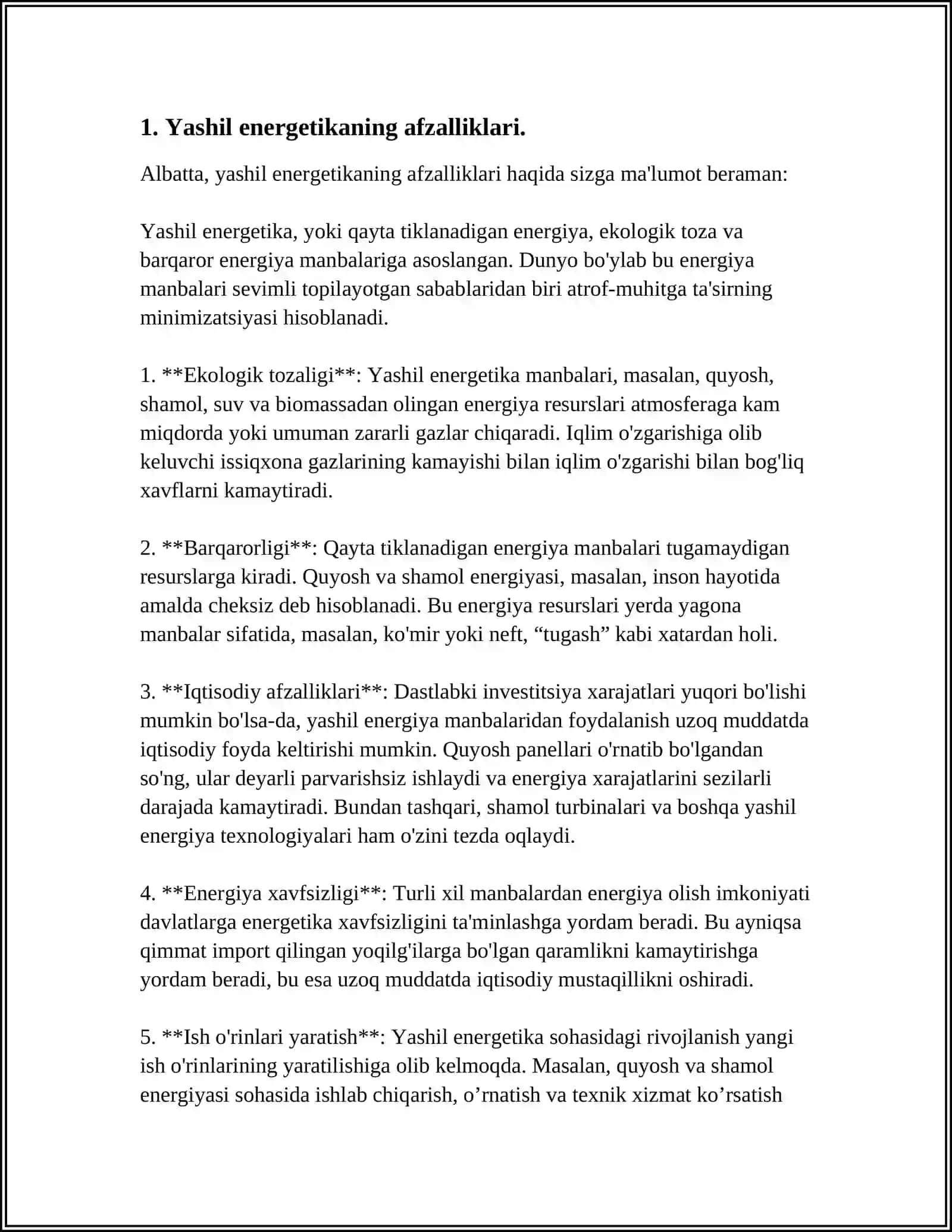 Yashil Energetika Barqaror Iqtisodiy Rivojlanish Omili Sifatida 3