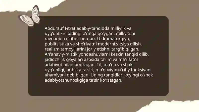 Abdurauf Fitratning adabiy-tanqidiy qarashlari 3