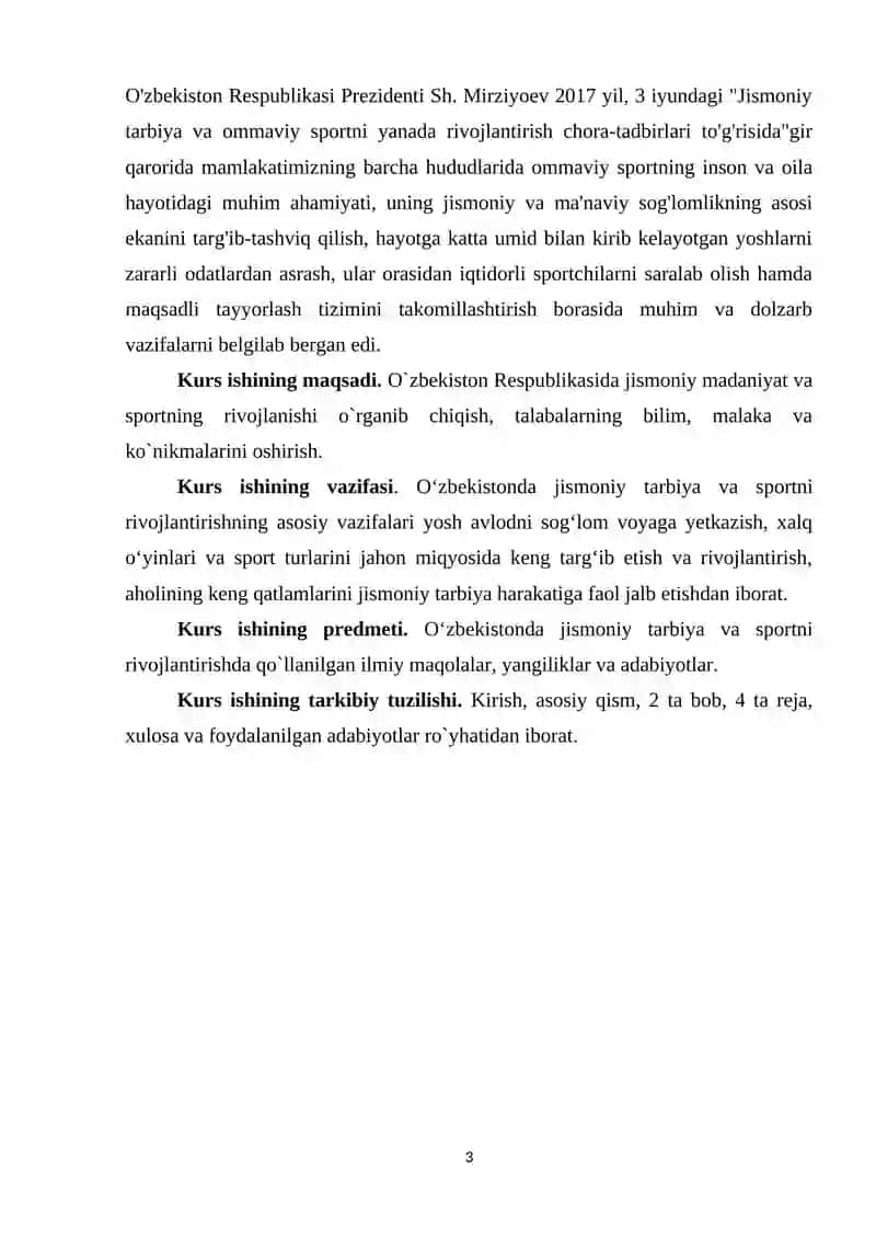 O`ZBEKISTON RESPUBLIKASIDA JISMONIY MADANIYAT VA SPORTNING RIVOJLANISHI 3