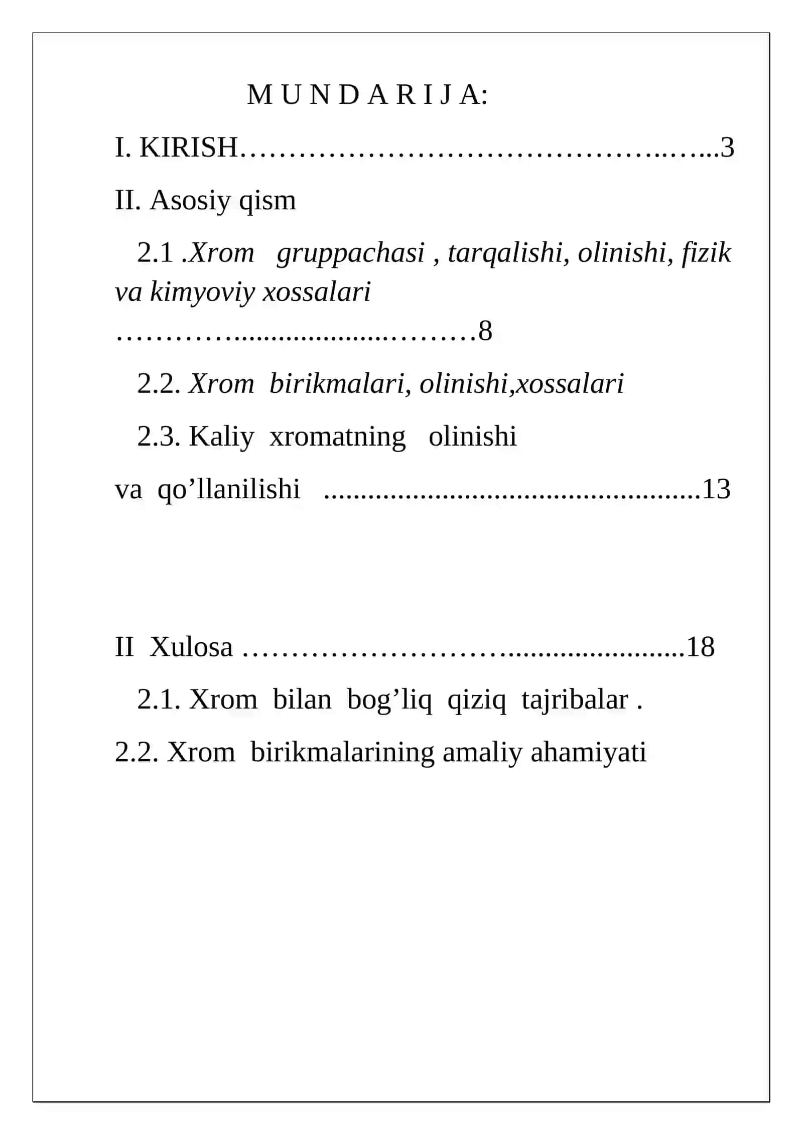 Kaliy xromatning olinishi va xossalari 3