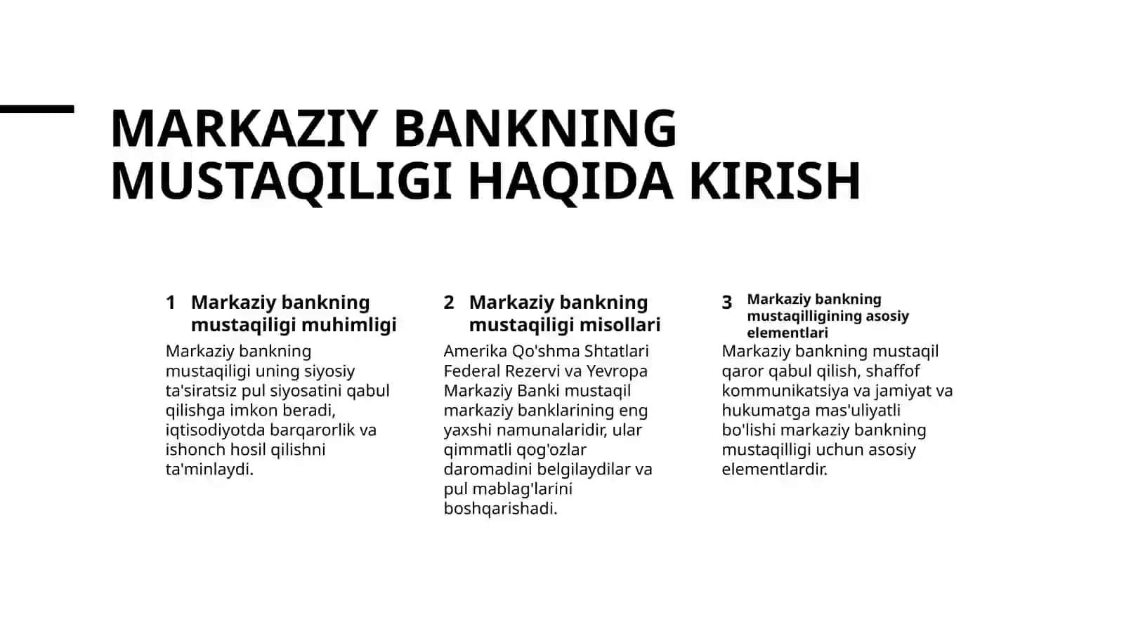 Markaziy bankning mustaqiligi 3