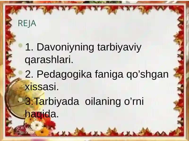 Davoniyning tarbiyaviy qarashlari 3