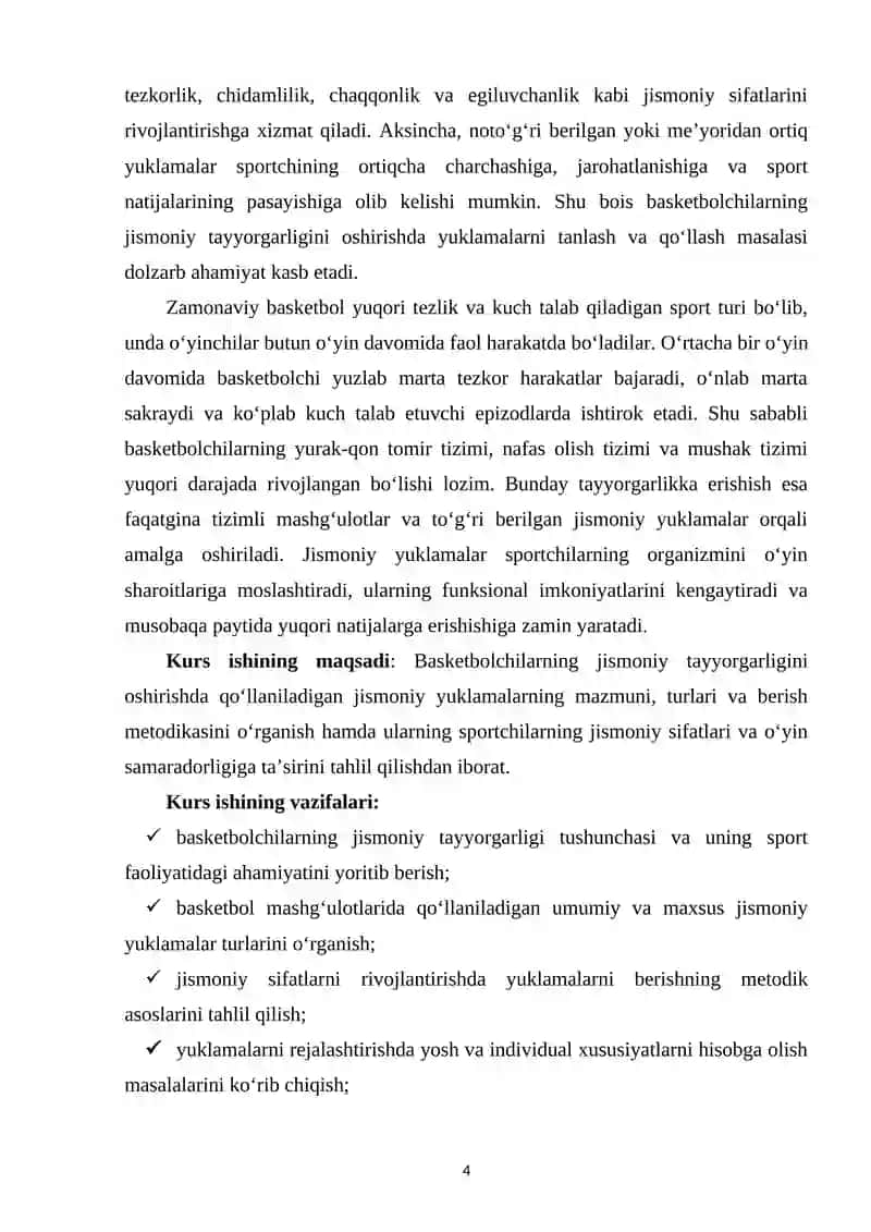Basketbolchilarning jismoniy tayyorgarliklarini oshirish uchun beradigan yuklamalar 3
