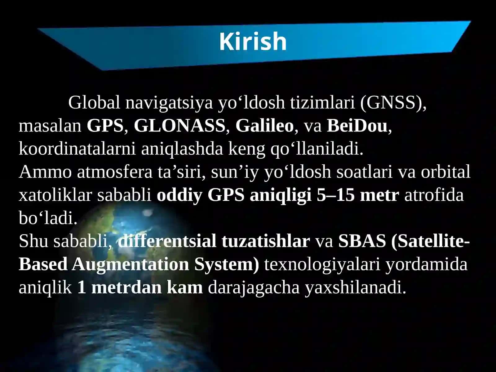 Differentsial Tuzatishlar va SBAS 3