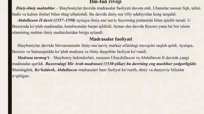 ilm-fan va madaniyat rivoji. 3