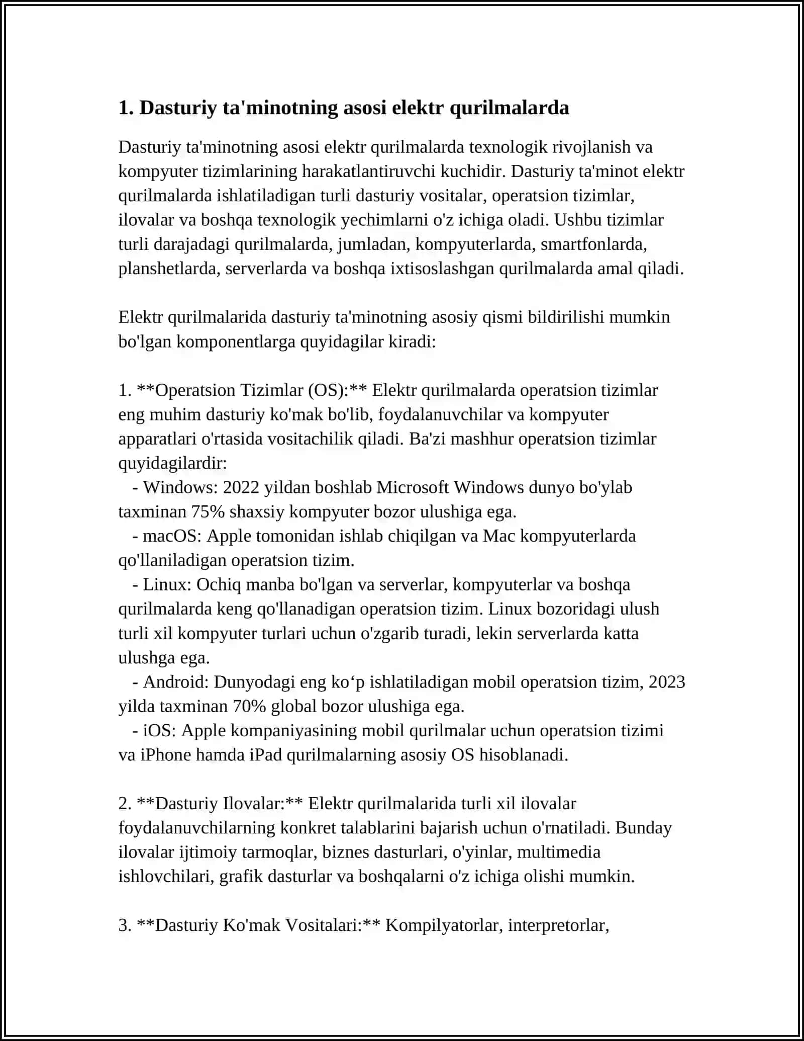 DASTURIY TA’MINOT BILAN BOSHQARILADIGAN ELEKTRON QURILMALAR 3