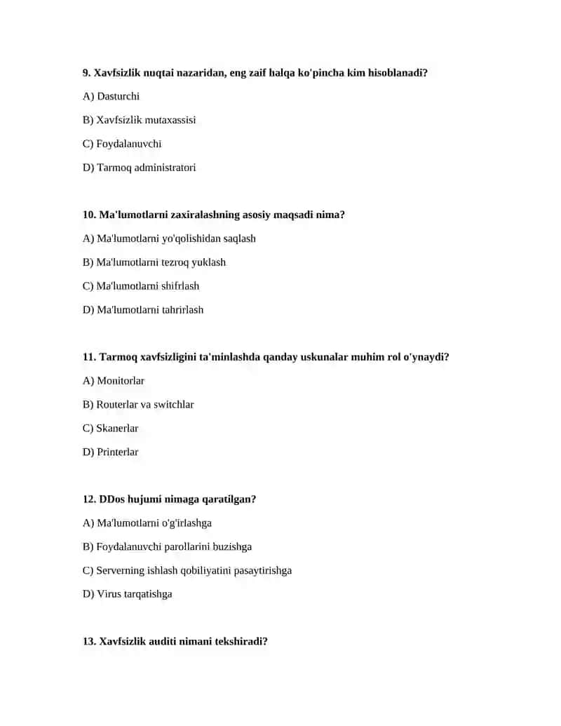Kompyuter xavfsizligi asoslari 3