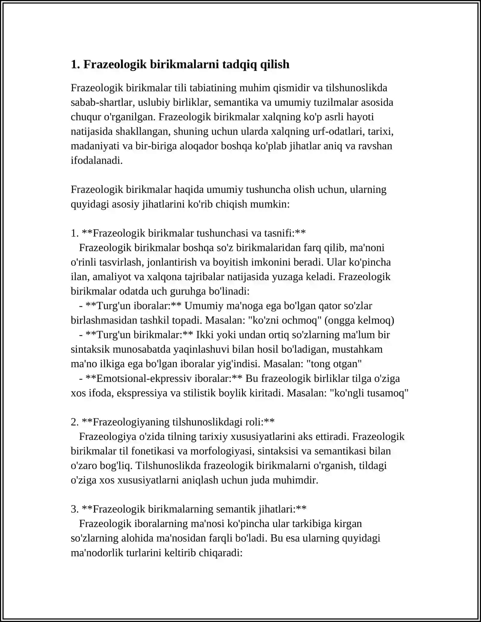FRAZEOLOGIYA.FRAZEOLOGIK EKVIVALENTLIK HODISASI 3