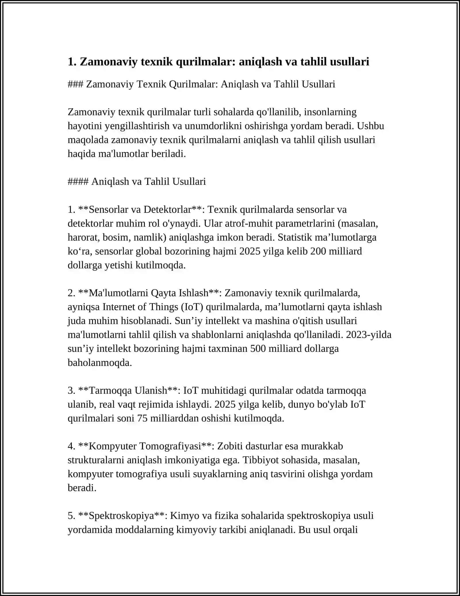 ZAMONAVIY TEXNIK QURULMALAR TAHLILI 3