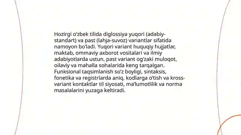 Hozirgi oʻzbek tilining sotsiolingvistik masalalari 3