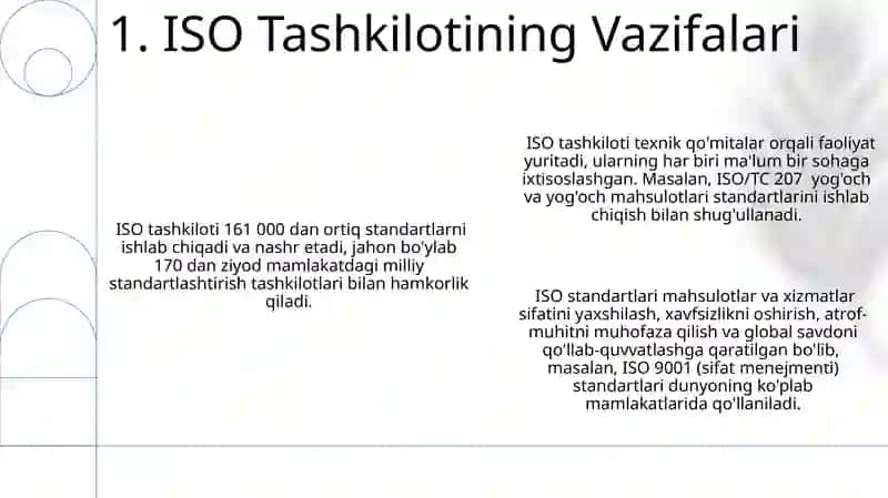 ISO tashkilotining roli va vazifalari 3
