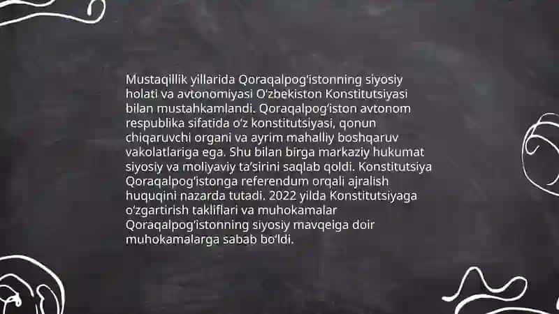 Mustaqillik yillarida Qoraqalpoĝiston respublikasi 3